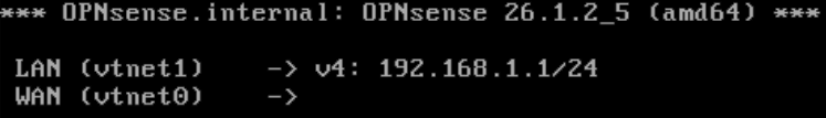 OPNsense interface assignment via console